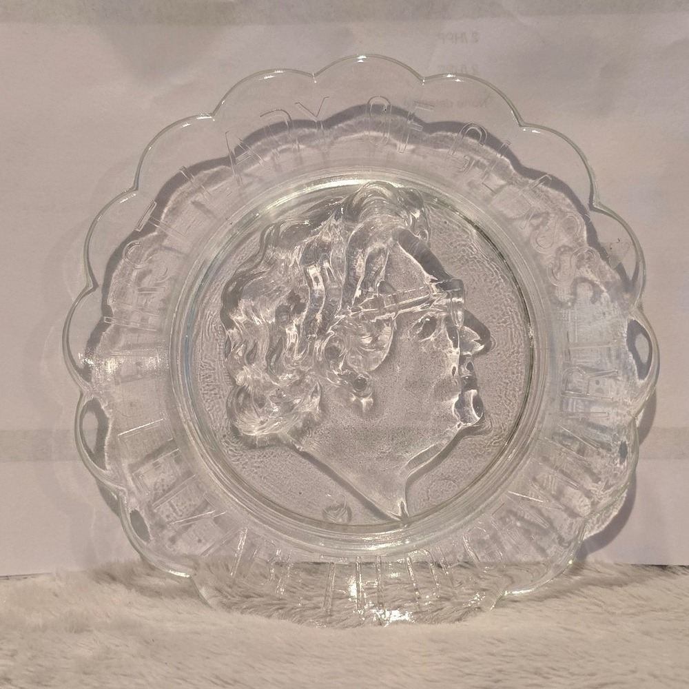 Vintage Elizabeth Degenhart First Lady of Glass Clear Scalloped Plate 5.5 inch